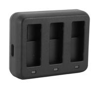 Dpofirs Estación de Carga de Batería para Cámara LED Inteligente con 3 Ranuras, Cargador USB Rápido para 4 y 3, Materiales de para Profesionales de la Fotografía