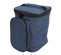 Dpofirs Estuche de Transporte para Hilo, Bolsa de Almacenamiento para Hilo con 2 Compartimentos, 5 Bucles Elásticos para Irrigador Oral, Organizador de Artículos de Tocador de Viaje