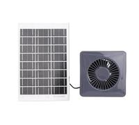 Dpofirs Extractor de Energía Solar, Eficiente Ventilador de Ventilación de 4 Pulgadas para Gallinero, Invernadero, Cobertizo, Casa para Mascotas con Panel Solar de 6W