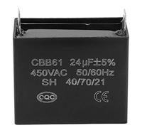 Dpofirs Generador de Condensador de Arranque CBB61 450V AC 24uF 50 / 60Hz para 400/350/300 / 250VAC UL/RU - Negro