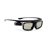Dpofirs GL1800 Gafas 3D Obturador Activo DLP Link Recargable para Todos los Proyectores DLP Link con Método de Comunicación óptica, Luz Indicadora LED Parpadeante (Black)