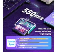 Dpofirs Grabador de Tarjetas de Juego, Soporte para GBFlash GB, para Lector de Cartuchos GBA, para GBxCart-RW, Admite Múltiples Tipos de Guardado, Herramienta de Copia de Seguridad de