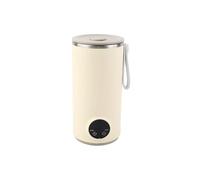 Dpofirs Hervidor Eléctrico de Viaje Inalámbrico Recargable, Caldera de Agua Caliente Portátil de 400 Ml con Agitador Giratorio Incorporado, para Calentar Rápidamente la Leche del café Mientras Viaja