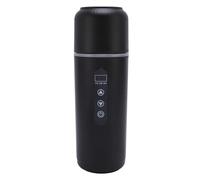 Dpofirs Hervidor Eléctrico para Automóvil, Caldera de Agua Portátil de 500 Ml, Taza Calentada de 12 V y 24 V con Acero Inoxidable 316 para Viajes en Automóvil y Camión (BLACK)