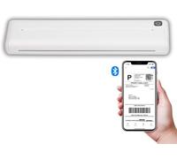 Dpofirs Impresora Térmica Portátil A4, Impresora Térmica Bluetooth para Viajes, Compatible con 90 Hojas de Papel Carta y A4, Compatible con Teléfonos y Computadoras Portátiles Android e