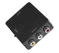 Dpofirs Interfaz Multimedia Portátil de Alta Definición a Convertidor AV, Adaptador de Audio y Video 1080P sin Controlador, Compatible con Dos Formatos de TV Estándar NTSC y PAL (Negro)