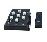 Dpofirs Interruptor de Antena Remota, Selector de Antena Coaxial de 6 Vías con Controlador para Estación Base y Radio Portátil, 800W PEP Rango de Frecuencia de 1.8MHz a 55MHz, Interfaz SO 239