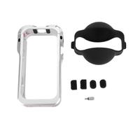 Dpofirs Jaula de Cámara para Insta 360X6 (SILVER) | Marco de Protección de Aleación de Aluminio Resistente, Base Magnética de Liberación Rápida, Cubo de Montaje en Zapata Fría