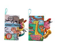 Dpofirs Juego de Libros de Tela con Animales para bebé, Juguete Educativo Suave para Uso Doméstico, Kit de Libro de Rompecabezas para bebé Tipo Jirafa y Mapache Respetuoso con la Piel para Niños