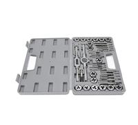 Dpofirs Juego de Machos y Matrices SAE Profesional de 40 Piezas Kit de Herramientas de Roscado de Roscas de Alta Resistencia para Entusiastas y Profesionales del Trabajo de Metales Acero de Aleación