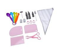 Dpofirs Juego de Puntas Pasteleras Profesionales, Kit de Suministros para Decoración de Pasteles con 55 Boquillas para Glaseado, 50 Mangas Pasteleras, 3 Raspadores, para Hornear Galletas, Cupcakes y