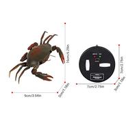 Dpofirs Juguete de Cangrejo Eléctrico con Control Remoto, Juguete RC con Forma de Cangrejo Simulado con Luz para Educativos, Creativos, para Niños de 6 Años o Más - Material Plástico (Green)