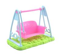 Dpofirs Juguete de Columpio de Simulación, Montaje DIY de Plástico Rosa, Decoración de Mesa, Muñeca bebé, Juguete para Niños, Tamaño 13,5 * 10 * 7,5 CM [Idea de ] (Colorful)