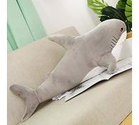 Dpofirs Juguete de Peluche de Dibujos Animados, Muñeca de Tela Suave de 45cm para Niños, Cumpleaños, Cristal, Súper Suave, Azul/Gris/Rosa (Grey)