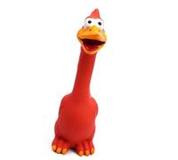 Dpofirs Juguete Interactivo para Perros con Sonido Al Estrujar, Juguete de Pollo Resistente a Mordeduras, para Aliviar el Estrés para Perros de Todos los Tamaños, Material de Látex (Rojo)