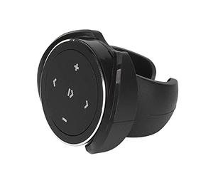 Dpofirs Kit de Control Remoto Bluetooth con Soporte para Volante | Obturador remoto de teléfono inalámbrico, botón para saltar pistas, fácil emparejamiento, para IOS y , accesorios para coche