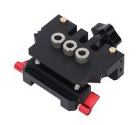 Dpofirs Kit de Plantilla para Tacos Autocentrante de Aleación de Aluminio Automático de Alta Precisión para Herramientas de Carpintería con 3 Brocas de 6 Mm, 8 Mm y 10 para Ensamblaje de Muebles de