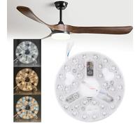 Dpofirs Lámpara LED Multiusos para Ventilador de Techo - 3CCT 3000K-6500K, 5.3 con Diseño de Aluminio y Compatible con Dimmers (Aplicaciones: Araña/Pared/Techo)