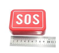 Dpofirs Latas de Kit de Supervivencia, Latas Organizadoras de Almacenamiento de Metal Rectangulares Vacías, Caja de Lata de Metal, Soportes Organizadores para el Hogar para Botiquín