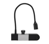 Dpofirs Luz de Pestañas Portátil, Luz de Extensión de Pestañas, con Pinzas, Luz de Curado de Secado Rápido, Control de Pie, Secadores de Uñas en V con Cuello de Cisne (BLACK)