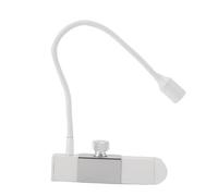 Dpofirs Luz de Pestañas Portátil, Luz de Extensión de Pestañas, con Pinzas, Luz de Curado de Secado Rápido, Control de Pie, Secadores de Uñas en V con Cuello de Cisne (WHITE)