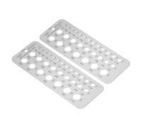 Dpofirs Medidor de Broca de Acero Inoxidable Confiable, 2 Piezas, Herramienta de Medición Imperial Métrica de 29 Orificios, 1/16-1/2 Pulgadas para Mecánica