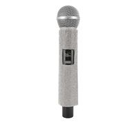 Dpofirs Micrófono Inalámbrico VHF, Enchufe Anti Aullido y Reproducción de la Recolección de Cardioides de Aspecto Brillante de Micrófono Dinámico Inalámbrico