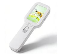 Dpofirs Microscopio Digital de Mano para Niños, 500X 12MP, Microscopios Portátiles con Pantalla de 3,0 ", Kit de Ciencia Educativa de Aprendizaje Electrónico (White)