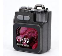 Dpofirs Mini Altavoz Bluetooth, Altavoz Portátil Inalámbrico Inteligente con Pantalla Táctil, con Iluminación Ambiental RGB, para Viajes, Ducha, Fiesta, Playa, Camping, Senderismo,