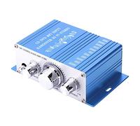 Dpofirs Mini Amplificador Portátil de Audio para Coche, Amplificador Automático para Automóvil, Entrada Jack Estéreo Estándar, DC 12V, Reproductor de Música, Admite USB, MP3, FM, SD, DVD(Azul)