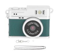 Dpofirs Mini Cámara de Llavero, Cámara Retro Pequeña de 1080p para Video de Video Vlog, con Almacenamiento de 128 GB, Incorporado 4 Filtros, Pantalla HD de 0.96 Pulgadas (Green)