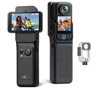 Dpofirs Mini Cámaras de Acción Corporal 4K, Cámara Corporal POV, Cámara Deportiva con Grabación de Audio y Vídeo, para Vlogging, Ciclismo, Natación