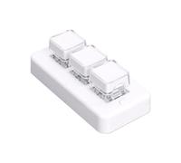 Dpofirs Mini Teclado Compacto de 3 Teclas, Teclado Ergonómico con Cable para Acciones de Acceso Rápido para Oficina en Casa y Uso Profesional (White)