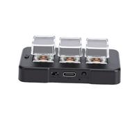 Dpofirs Mini Teclado Compacto de 3 Teclas, Teclado Ergonómico con Cable para Acciones de Acceso Rápido para Oficina en Casa y Uso Profesional (Black)