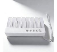 Dpofirs Mini Teclado de Piano, Teclado de Piano Portátil Iluminado para Principiantes, Instrumentos Musicales Eléctricos, Blanco