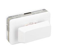 Dpofirs Mini Teclado Teclado de Juego USB Inalámbrico, Teclado de Juegos RGB RGB con Interruptor Rojo, Botón USB Definido por el Usuario Programable para Office Music Media Laboratorio (White)