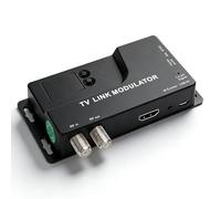 Dpofirs Modulador HDMI a RF, Convertidor Coaxial VHF UHF AV a RF, Compatible con PAL NTSC, para Consola de Juegos de TV Doméstica
