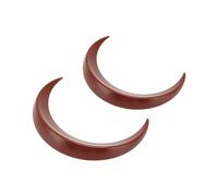 Dpofirs Moon Hair Fork, 2 Piezas ABS Hair Stick para Mujeres (BROWN) | Horquilla de luna con puntas suaves para uso diario, pinza para el cabello para cosplay, accesorios duraderos para peinar
