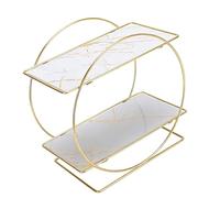 Dpofirs Organizador de Mostrador de Baño de Hierro de 2 Niveles, Estante de Almacenamiento Resistente para Cosméticos, Artículos de Tocador, 10,2x5,9x10,2 Pulgadas para Baño, Dormitorio, Cocina