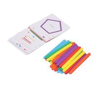 Dpofirs Palos de Construcción de Madera para Niños, Juguete Matemático para Resolución de Problemas y Educación de Pensamiento Lógico con Material Seguro de Tilo