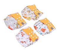 Dpofirs Pañales de Tela de Bolsillo, Pañales Transpirables para Bebés de 6,6 a 33,1 Libras, Pantalones de Entrenamiento Suaves Reutilizables, 4 Uds.