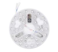 Dpofirs Panel de Luz LED para Ventilador de Techo de 5,3 Pulgadas, 3000K, 4200K, 6500K, 3 Colores Ajustables, 15 W, 95 a 265 V, Redondo, Apto para la Mayoría de Reguladores de Intensidad