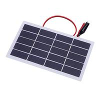 Dpofirs Panel Solar de Silicona Policristalina, 2 W, 5 V, con Clip, 173 X 99 X 2 Mm, 500 MA, para Energía Solar, Bricolaje y Proyectos de Ciencia (Pinza 2W 5V+)