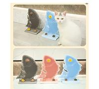 Dpofirs Peine Compacto para el Cuidado Personal de Gatos, Depurador en Forma de Fácil de Usar, Adecuado para Todas Las Mascotas, Campana de Hierba Gatera para el Cuidado del Cabello. Tipo de (Grey)