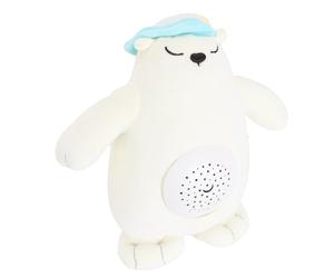 Dpofirs Peluche de Oso, Animal de Peluche Musical con Melodías Relajantes y Luces LED para Chupete para Dormir, Juguete Interactivo con Sonido y Luz