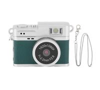 Dpofirs Pequeña Cámara Digital Digital Vintage Vintage, 1080p FHD 128GB Memoria, LED Light 6 Filtros, 0.96 Pantalla, Tipo C Cámara de Bolsillo Portátil para Niños Adultos Viajes Vlog (Green)