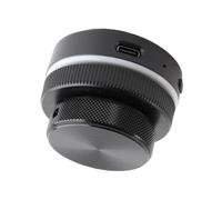 Dpofirs Perilla de Control de Volumen Bluetooth con Luz RGB, Controlador Inalámbrico con Cable USB C 2,4G para PC, Tableta, Portátil, Editores de Vídeo