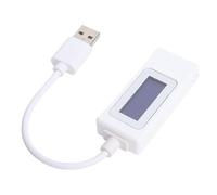 Dpofirs Probador USB de 65 W |Monitor de Potencia de Corriente de Voltaje con Protección contra Sobrecarga para Cargadores y Bancos de EnergíA, Prueba de Capacidad de 0-6,5 A 195 W (WHITE)