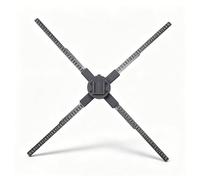 Dpofirs Projector de Ventilador Holográfico 3D, Pantalla Publicitaria de Ventilador LED con Holograma 3D de 23,6 Pulgadas con Control Remoto y WiFi, para Promoción Minorista de Bares (Black)