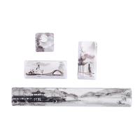 Dpofirs PTB Landscape Keycap, Kit de Teclas universales para Teclado mecánico, Espacio + ESC + Enter + Numpad Enter Pattern DIY Fashion Keycap Combo(Paisaje)